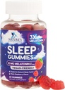 Gummies de sueño para adultos fuerza extra - 12 mg Melatonina suplemento de goma de sueño, Melatonina Gummy para el suplemento ocasional de apoyo al sueño, Vegan, No GMO, Gluten Gratis, Gomitas para Dormir, 60 Gummies