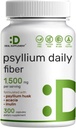 Psyllium Husk 1500mg Por Serving, 300 cápsulas – 3 en 1 Suplemento de fibra con Complejo Inulin & Acacia – Fibra Soluble Natural, soporta Salud Digestiva – Planta Basada, No GMO