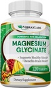 VibraxLabs Magnesium Glycinate Supplement, 400mg, for Men &amp; Women, for Stress, Energy, Muscle Cramps, Joint Support, Chelated, High-Absorption, Non-Laxative, Gluten-Free