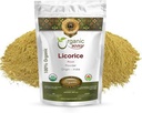 Orgánica Licorice Root Powder (Glycyrrhiza glabra) - Herbal Tea Silencio Kosher &amp; USDA Certified  Vegan, Non-GMO &amp; Gluten Free ← Tested for Heavy Metal and Purity ← 100% Raw from India (1/4LBS / 4Oz)