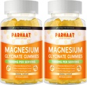 Magnesio Glycinate Gummies 1000mg - Suplemento de Potasio de Magnesio Libre de Azúcar con Vitamina D, B6, CoQ10 para calma Mood &amp; Sleep Support - 120 Orange Gummies 2 Pac