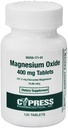 Oxido de magnesio 400 mg, 120 tabletas por botella (4 botellas)