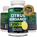 Citrus Bergamot Suplemento – 150:1 Extracto, 1200 mg por Serving, 80% Polyphenols, Suplemento para Alto Colesterol, Fuente Italiana, 60 Conde, 1 Mes de Suministro, Hecho en Los Estados Unidos