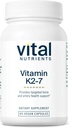 Nutrientes vitales Vitamina K2-7 ← Promociona Cardiovascular, Corazón, Bone Health* ← Vitamina K2 + MK7 ← Vegan Vitamina K Suplemento Silencio Gluten, Dairy, Soy Gratis Silencioso No OGM Silencio 60 cápsulas