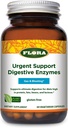 Flora Urgent Support Digestive Enzymes - Digestion Support Supplement - Aids Bloating & Nutrient Absorption - Características 9 Enzymes - Gluten-Free &amp; Non-GMO - 60 cápsulas vegetarianas
