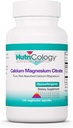 Nutricología Calcio Magnesio Citrate Suplemento - Bone Health, con Calcio Citrate, Puro, Well-Absorbed, Vegetarian Capsules - 100 Conde