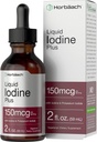 Horbäach Iodine Liquid Drops TENIDO 2 fl oz ANTE 150 mcg TEN Iodine ' Potassium Iodide Liquid Tincture ANTE Vegetarian, Non-GMO, Gluten Free Supplement