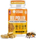 Bee pollen Suplemento 100% Natural Raw Bee pollen in Veggie Caps Fermented Pollen Multivitamin, Probiotic Superfood, Vital Proteins, Amino Acids, Immune Support &amp; Energy 60 Pollen Capsules