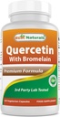Mejores Naturales Quercetina con Cápsula Veggie Bromelain - 800 mg de Quercetina & 165 mg de Bromelain (2400 GDU/g), 120 Conde
