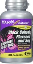 MASON NATURAL Menopause Trio: Black Cohosh, Flaxseed, &amp; Soy (Extended Release) - May Alleviate Hot Flashes & Night Sweats*, Supports Healthy Hormone Balance*, 30 Caplets