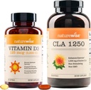 NatureWise Vitamina D3 5000iu (125 mcg) 1 Año de suministro CLA 1250 Natural Ejercicio Mejora