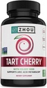 Zhou Tart Cherry Extract + Celery Seed - Tart Cherry Capsules for Men &amp; Women, Tart Cherry Concentrate Pills for Sleep & Uric Acid Cleanse, 1000mg Por Pill - 60 Veggie Capsules (Pack of 1)