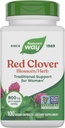 Manera de la naturaleza Red Clover Blossom Herb, Apoyo de Salud Tradicional para Mujeres*, 800 mg por 2-Capsula Serving, Proyecto No-GMO Verificado, Suplemento Red Clover, 100 cápsulas Vegan (Paquete May Vary)