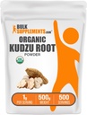 BulkSupplements.com Orgánica Kudzu Root Powder - Orgánica Kudzu Root Suplemento, Herbal Suplemento - Gluten Gratis - 1g por Serving, 500g (1.1 lbs) (Pack of 1)