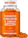 Gummies Turmérica para Adultos y Niños Silencio Max Strength Turmeric y Ginger Suplemento Silencio Vegan Orgánica Turmérica Curcumina Natural Gummies for General Health ← Mejor Curcumin Suplemento con Ginger