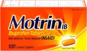 Motrin IB, Ibuprofen 200mg Tablets, Dolor de Dolor " Reductor de fiebre para dolores musculares, Dolor de cabeza, Dolor de espalda, Cáñamo menstrual " Dolor de artritis menor, NSAID, 100 Ct