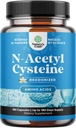 NAC Suplemento N-Acetyl Cysteine 600mg - Potent Vegan High Absorption NAC 600mg Capsules Glutathione Precursor para la limpieza del hígado Detox &amp; Reparación Plus Lung Health and Immunity Support (180ct)