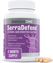 Balance ONE Biofilm Defense with Proteolytic & Digestive Enzymes for Men &amp; Women - Serrapeptase, Nattokinase, Protease, Cellulase - 60 Capsules, 2 Month Supply - SerraDefend