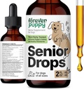 Forever Puppy Senior Dogs Drops - Immune &amp; Brain Support Complex for Elderly Dogs of All Breeds & Sizes - Vitamins and Supplements for Older Pets - Food Supplements - 2 oz