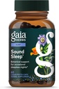 Gaia Herbs Sound Sleep - Natural Sleep Support to Promote Calm & Relax - with Valerian Root, Passionflower &amp; More - 60 Vegan Liquid Phyto-Capsules (20-Day Supply)