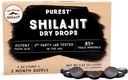 Pure Himalayan Shilajit Dry Drops, 100% Puro Natural Shilajit, Grado A, Max Potency 85+ Clean Trace Minerals & Fulvic Acid for Energy, Metabolism & Immune Support Suplemento para Hombres &amp; Mujeres (60 fichas)