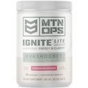 MTN OPS Ignite Lite Energy Drink Powder Gluten Free Nitric Oxide Supplement Drink Mix, L Arginine, L Citrulline, Caffeine &amp; Nootropic Sugar Free Drink Mix, 45 Servings, Strawberry Daiquiri Flavor por Eva Shockey