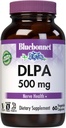Bluebonnet Nutrition DLPA (DL-Phenylalanine) 500mg, Free-Form Amino Acid, para Nervous System Support, Soy-Free, Gluten-Free, Non-GMO, Kosher, Vegan, 60 cápsulas vegetales