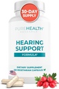 PUREHEALTH RESEARCH Hearing Support Fórmula - Suplemento de Tinnitus con Flavonoides " Hear vitaminas para ayudar al silencio El ruido, de forma segura y natural - Ear Tinnitus Alivio para Anillos, 1 Botella