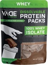 Paquetes de proteínas dissolvable VADE Nutrition - 100% Whey Isolate Protein Powder Chocolate Milkshake - Bajo Carb, Baja Calorie, Lactose Gratis, Sugar Gratis, Gratuito, Gluten Gratis - 30 Packets to Go
