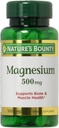 Nature's Bounty Magnesium 500mg, 100 Count, Pack of 2
