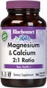 Bluebonnet Nutrition Magnesium &amp; Calcium 2:1 Ratio, Bone Health*, Non-GMO, Vegan, Kosher Certified, Gluten-Free, Soy-Free, Dairy-Free, 90 Vegetable Capsules, 30 Servings