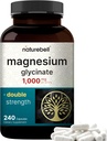 NatureBell Magnesium Glycinate 1,000mg, 240 Capsules  durable 500mg per Capsule tención 100% Chelated & Purified peru Sleep, Muscle & Nerve Support ← Non-GMO, Gluten-Free
