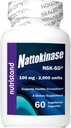 Nattokinase 2,000 Unidades 60 Caps. Superalimentos cardiovasculares de Japón - Hecho en los EE.UU. con Nattokinase japonés NSK-SD. La marca original y más estudiada de Nattokinase. (1 Botella de 60 cápsulas)