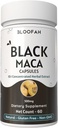 Black Maca Capsules 500mg ← 10:1 Extracto Polvo Silencio Concentrado Suplemento Herbal Silencio No Gluten-Free, Maca Root Extract ← Premium Herbal Nutrition (60 Cuenta (Pack of 1))