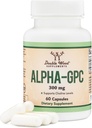 Alpha GPC Choline Brain Supplement for Acetylcholine (60 Count, 600mg Servings) Advanced Memory Formula, Focus and Brain Support, Focus Supplement (Manufactured in The USA) by Double Wood