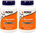 L-Tyrosina 500 mg 120 cápsulas (Pack of 2)