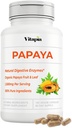 Papaya Fruit Enzyme Capsules for Digestion, Bloating Relief, Immune Support for Men &amp; Women - 1500mg Organic Papaya Powder Por Serving - 180 Veggie Capsules - Non-GMO, Gluten-Free, Vegan-Friendly