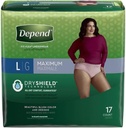 FIT-FLEX Adult Underwear Pull on Large Disposable Heavy Absorbency, 48124 - Pack of 17