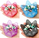 Marca 4 Pack Pill Box - Daily &amp; Weekly Pill Organizer, Tamaño del viaje, 1 Tiempo al día, Small Pill Case, Medicine Pill Container & Holder
