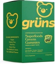 Gruns Super Greens Gummy Bears - Espirulina orgánica y Clorella, Prebióticos para la salud digestiva, 20+ Vitaminas y Minerales - 14 sachets - 112 Gummies