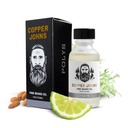 Cobre Johns Premium Beard Oil para Hombre - Fórmula Natural con Jojoba & Castor Aceite - Ligero Moisturizador de barba no irritante - Suave, Hidratos &amp; Tames Frizz - Polys-Bergamot & Cherry Almendra 1 oz