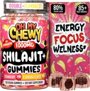 Pure Himalayan Shilajit Gummies - High Potency Gold Grade Resin - Energy Boost and Immune Support for Hombres and Women with Ashwagandha and Shatavari - 120 Gummy - Strawberry & Banana