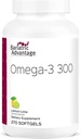 Bariatric Advantage Omega-3 300 EPA DHA Fish Oil Capsules, Concentrated Source of Fatty Acids from Sustainably Sourced Water Fish - Lemon Lime, 270 Softgels