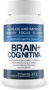 Brain+ Cognitiva - Soporte Cognitivo Avanzado - Ayuda Aumentar y Mejorar la memoria, aumentar el foco mental y apoyar la claridad mental - Capsules Alfa-GPC para el soporte cerebral y Boost Nootropic Opti