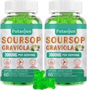 Soursop Graviola Gummies  2000mg Soursop Leaves Extract for Digestive, Cell Support, Immune Support and Antioxidant ← High-Absorption ← Soursop Fruit for Adults ← Non-GMO, Vegan, 120 Gummies