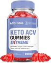 Laboratorios Justificados Microbio Keto ACV Gummies Extreme 2000MG Micro Bio Keto Gummies Vinagre de sidra de manzana Formulado con granada de remolacha Powder B12 Vegan No GMO 60 Gummys