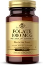 Solgar Folate 1000 mcg, 60 Tablets - 1000 mcg Bio-Active Metafolin - Vegan, Gluten Gratis, Dairy Free, Kosher - 60 Servings