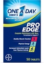 Uno A día Hombres Pro Edge Multivitamina, Suplemento con Vitamina A,C,D, E y Zinc para Immune Health Support y Magnesium para Función del Musculo Saludable, 50 Cuenta