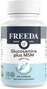 FREEDA Glucosamine MSM – Vegan Joint Flexibility & Mobility Supplement – Vegetarian Glucosamine Without Shellfish – Supports Joint Function – Third-Party Tested – (100 cápsulas)