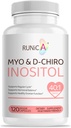 Myo-Inositol & D-Chiro Inositol Suplemento para Mujeres - Ideal 40:1 Ratio -Apoyo Saldo hormonal " Fertilidad " Salud Ovárica - Cofres de polvo vegano - 120 Cápsulas de suministro de 30 días